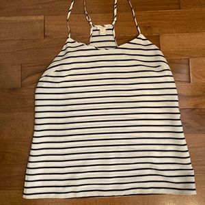 LIKE BRAND NEW jcrew striped black and white tank